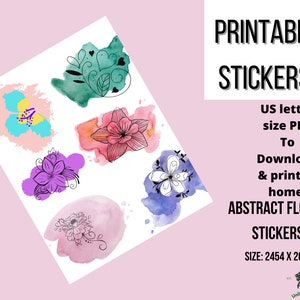 Printable Sticker Sheet Us Letter Size Digital Download Stickers ...