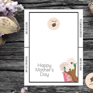 Printable Mother Days Greeting Card Instant Download 7x5 Inch Cards for ...