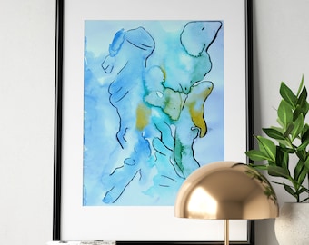 Water aliens - watercolors (original)
