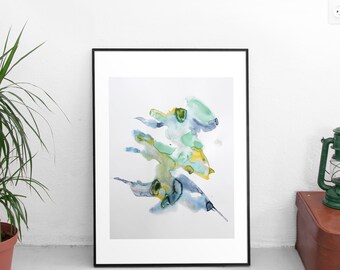 Escaping river - watercolors (original)