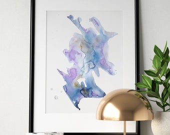 Colored clouds - watercolors (unique)