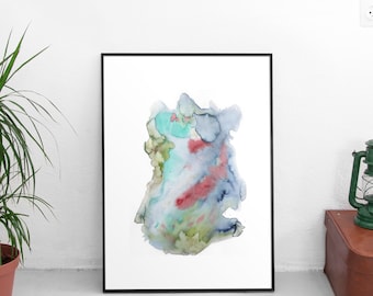 Floating forest - watercolors (original)