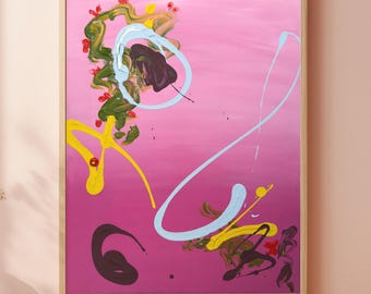 cotton candy | Matte Canvas - abstract modern art
