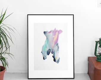 Floating space - watercolors (original)