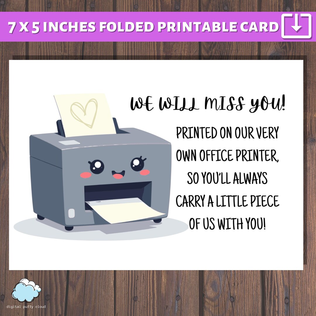 PRINTABLE CARD Coworker Going Away Card PDF | Co-worker Leaving Card ...