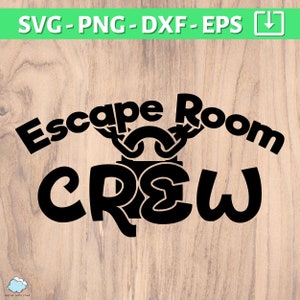 Escape Room Crew SVG für Escape Room passende Shirts | Escape Raum Squad svg | Escape Room Team | Escape Room Party | Escape Room svg png