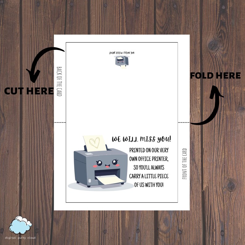 PRINTABLE CARD Coworker Going Away Card PDF | Co-worker Leaving Card ...