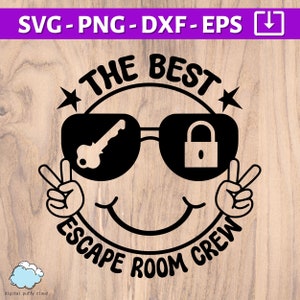 Escape Room Crew SVG für Escape Room passende Shirts | Die beste Escape Room Crew svg | Escape Room Squad png | Escape Room Team T-Shirt svg