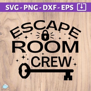 Escape Room Crew SVG für Escape Room passende Shirts | Flucht Raum svg png | Escape Raum Squad svg | Escape Room Team | Escape Room Party