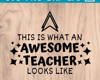 Professeur Mug SVG | Voici à quoi ressemble un enseignant génial SVG PNG | Cadeau pour professeur | Conception de tasse de cadeau d'appréciation de professeur