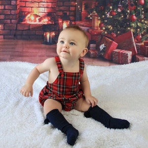 Red Tartan Romper Unisex