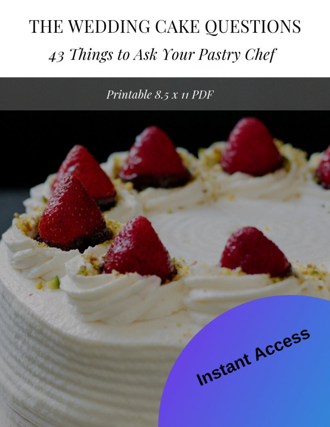 Wedding Cake Questions Questionnaire Template Checklist to Ask Baker