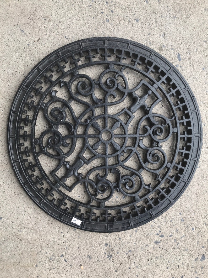 Round Cast Iron Floor Grate 17 1/4'' Etsy