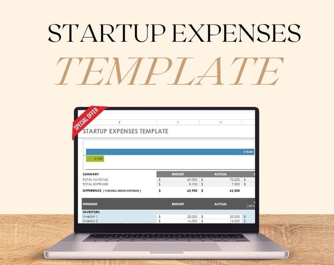 Startup Expenses Template Excel, Business Startup Budget Calculator