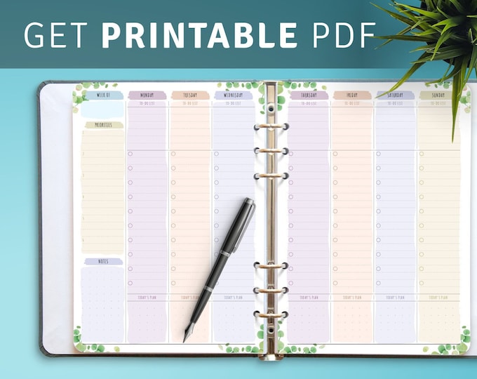 Two Page Weekly To Do List -  Task lists for every day Monday to Sunday - 2024 Weekly Organizer, To Do List