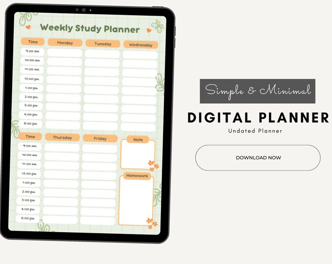 Weekly Planner, Minimalist Weekly Schedule, weekly planner notepad, 2024 weekly planner, Weekly planner pages, Weekly organizer