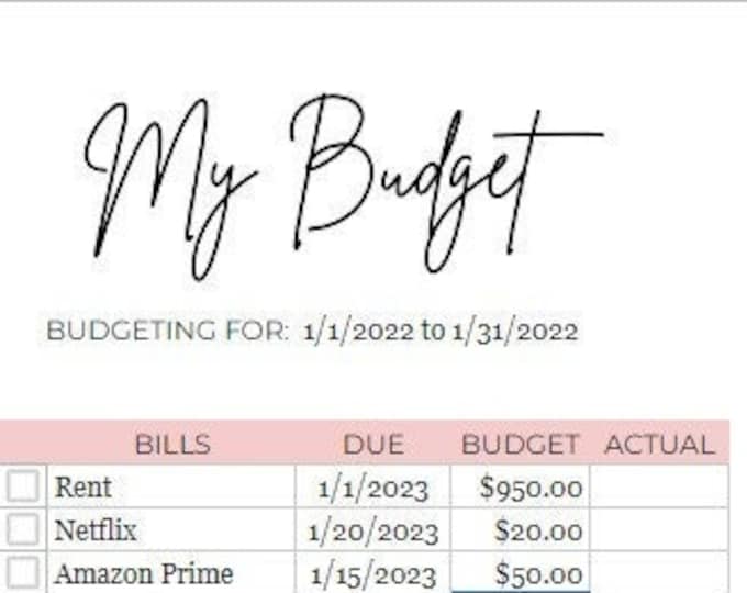 Budget Template for iPad | Undated Income + Expenses | Goodnotes Ready, Goodnotes, iPad
