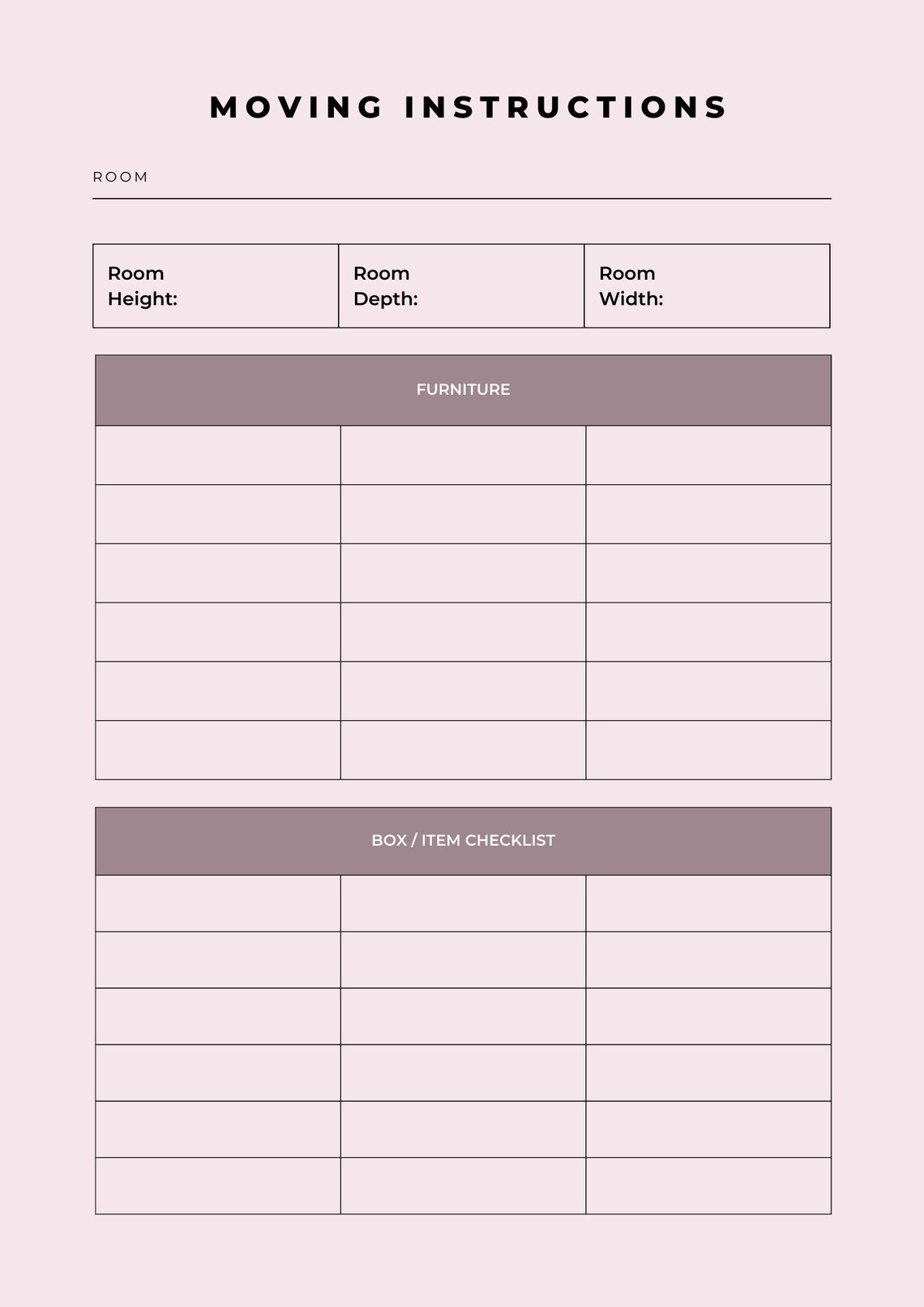 Efficient A4 Digital Relocation Planner for Ipad, Goodnotes Compatible ...