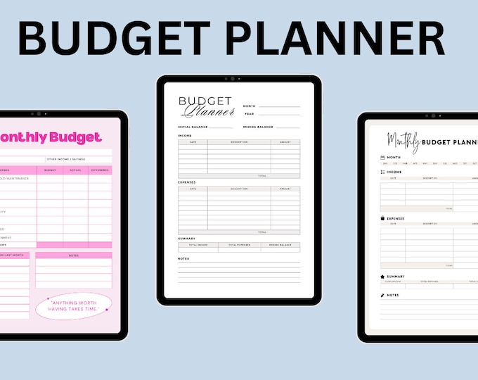 Budget Planner, Monthly Expense Tracker, Financial Organizer, Money Management Tool, Budgeting Tool