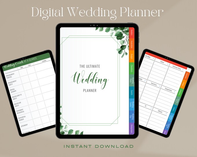 Ultimate Digital Wedding Planner | Google Sheet Wedding Planner Template | All In One Wedding Planner Book