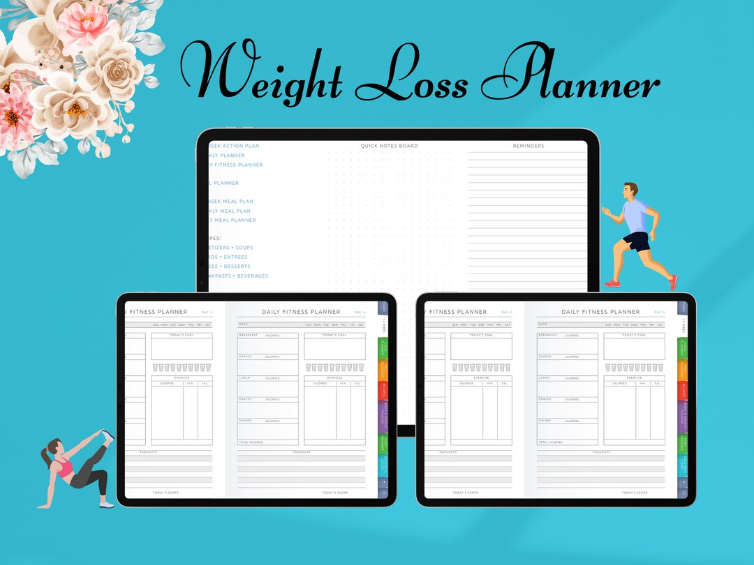 Digital Weight Loss Planner Weight Loss Planner Weight Loss Etsy