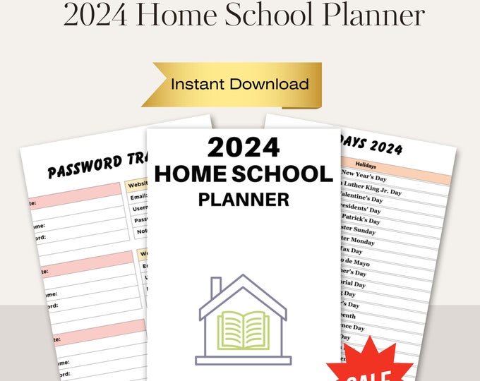 Minimal Homeschool Planner Mega Bundle, Homeschool Lesson Planner, Academic Planner, Home School Planner, Homeschool Schedule