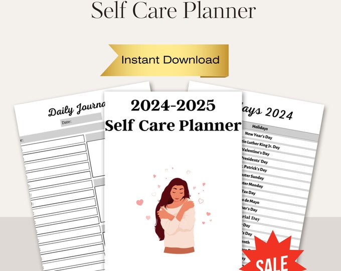 Self-Care Planner Printable Mindfulness Workbook Self-Love Journal Mental Health Worksheet Self-Care Mood Tracker
