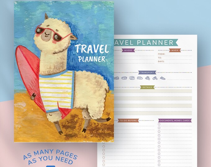 Travel Planner - Casual Style - Travel planner - Route planning pages - Organize Shopping List
