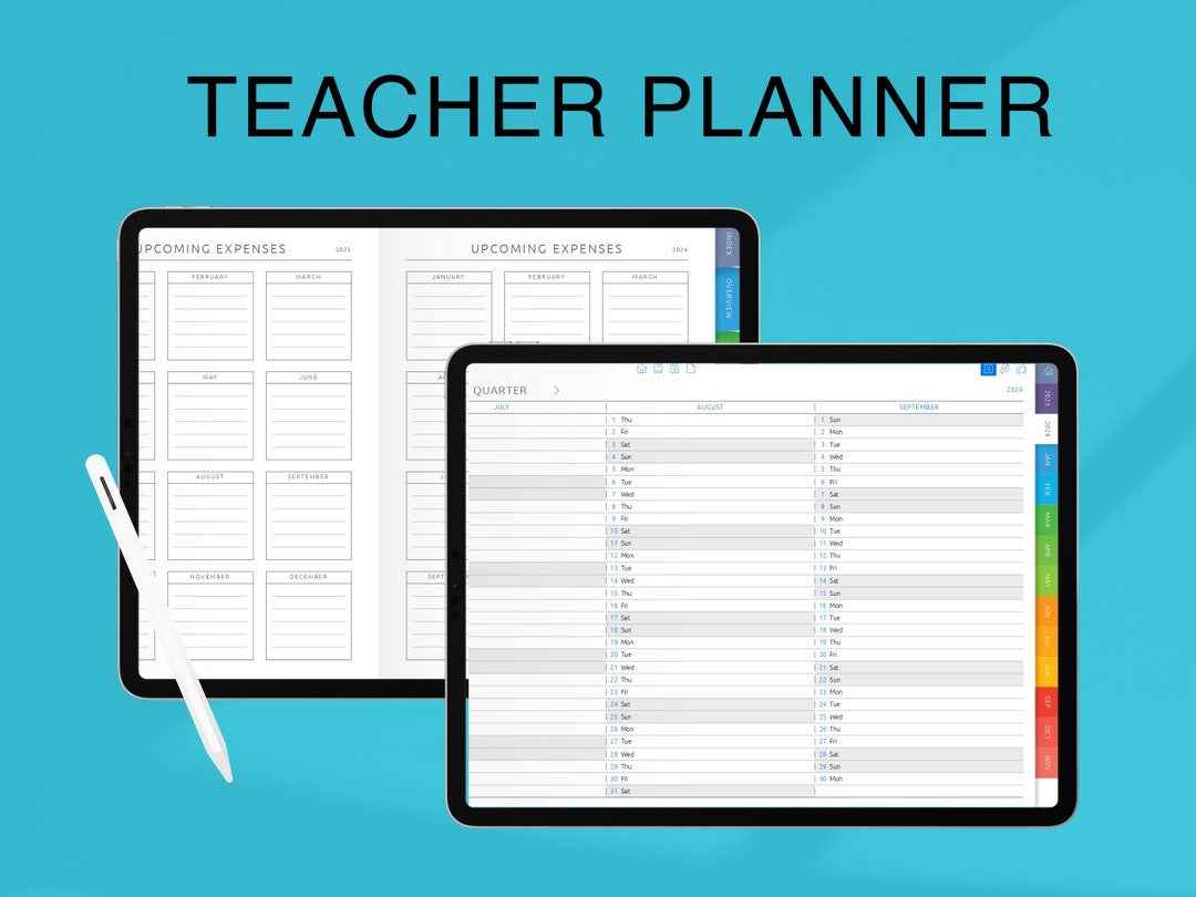 Digital Teacher Planner, Printable Planner, Lesson Planning, Teacher