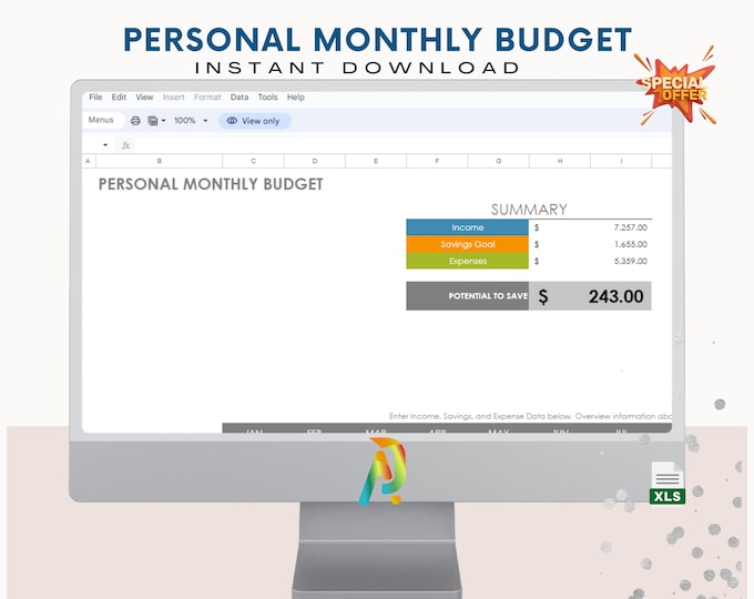 Ultimate Monthly Budget Spreadsheet for Google Sheets, Budget Template, Personal Budget, Paycheck Budget, Weekly Budget, Spending Tracker