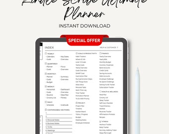 2024  Kindle Scribe Ultimate Planner, Hyperlinked Digital Planner Bundle, Digital Download PDF Template for Kindle Scribe Tablets