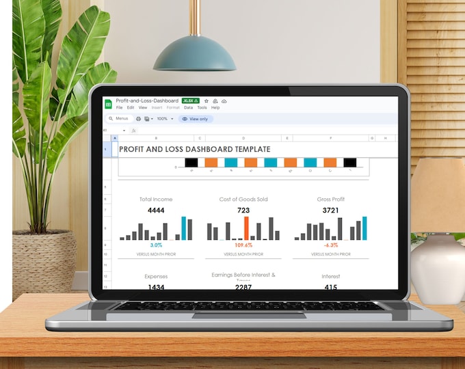 Comprehensive Profit and Loss Dashboard Excel Template | Financial Analysis Tool | Digital Download