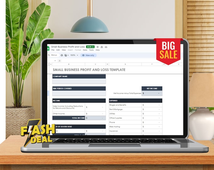 Small Business Profit and Loss Tracker Spreadsheet | Excel Financial Management Tool for EntrepreneursDigital Downloads