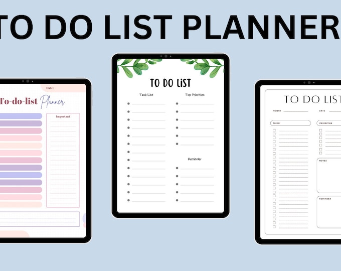 TO-DO List Planner, Weekly Planner, Organization Notebook, Task Organizer, Productivity Tool