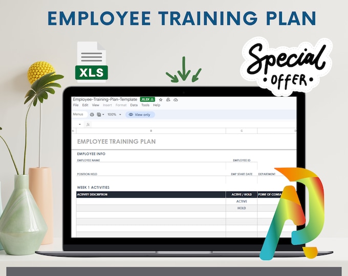 Employee Training Plan | Excel Spreadsheet, Organizational Development, Learning Management