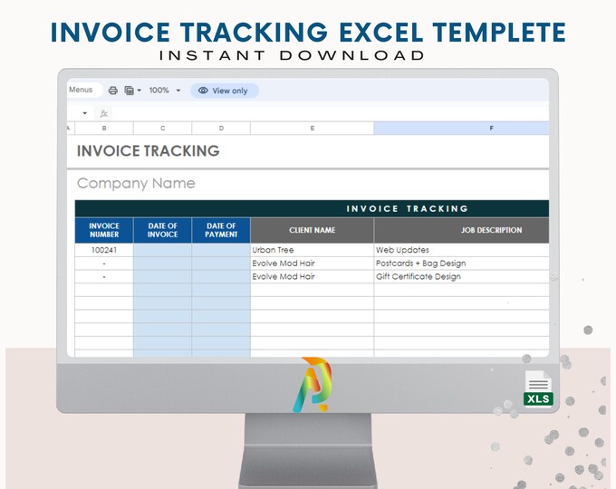 Easy Bookkeeping and Invoice Template, Small Business Bookkeeping Spreadsheet, Invoice Tracker, Income, Expense, Profit and Loss, Accounting