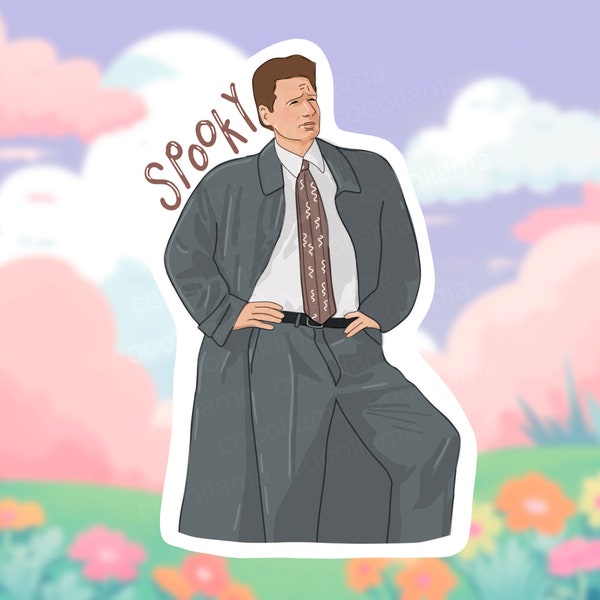 Fox Mulder sticker, x files, tv show, funny sticker, waterproof, matte, gift guide