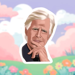 Keith Morrison sticker, dateline, true crime, funny, gift, meme, waterproof, water bottle, laptop, matte, holographic, glossy vinyl sticker