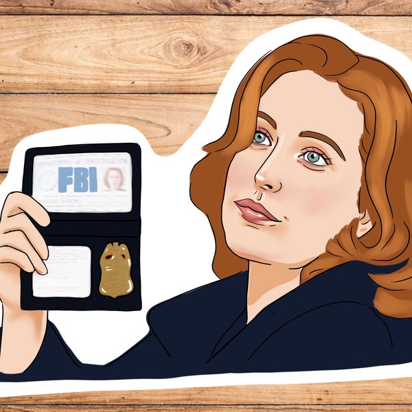 Dana Scully sticker, laptop sticker