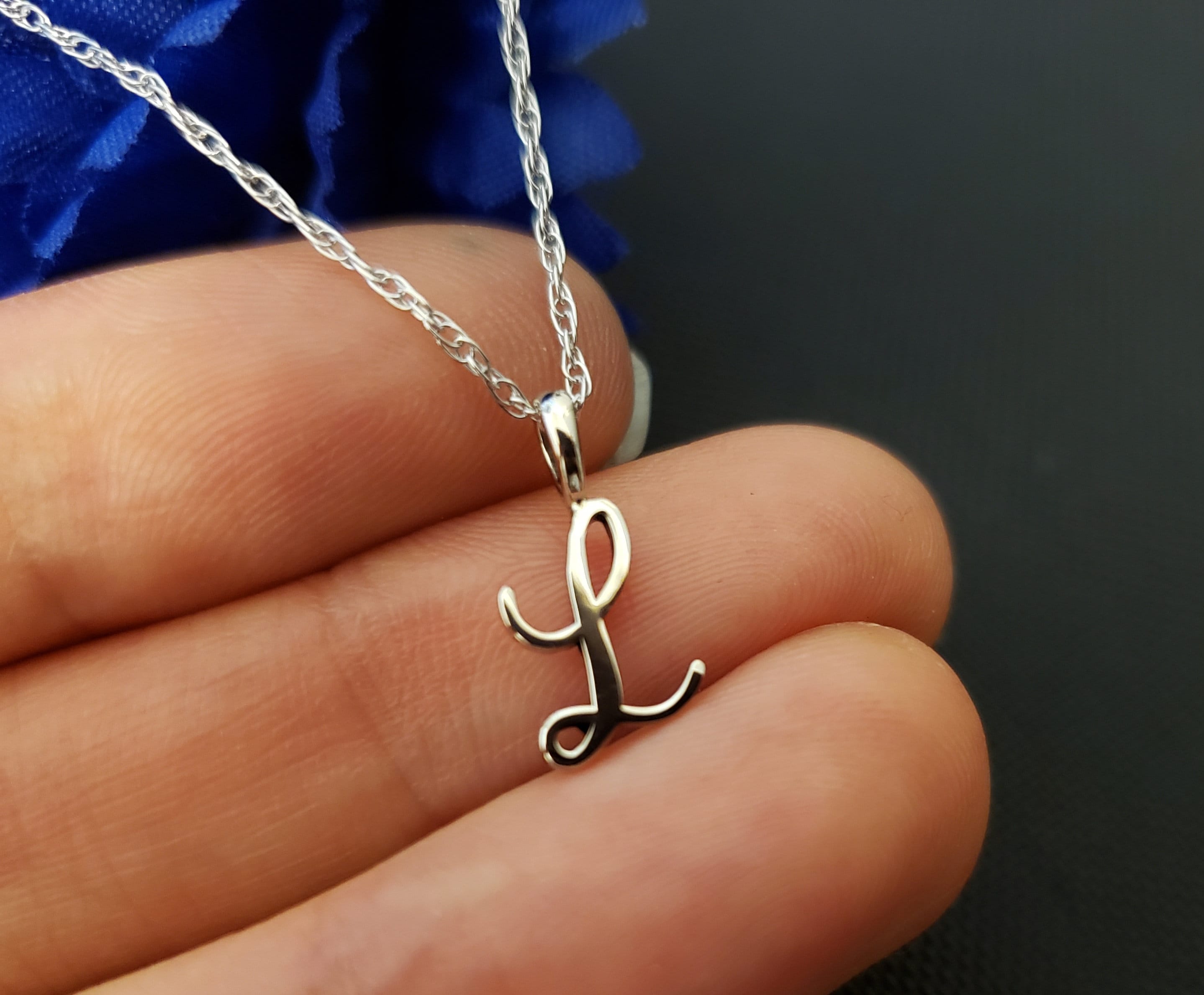 Solid 14kt Gold Initial Pendant 