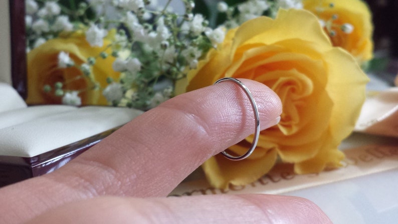 Super THIN /&STRONG Slim Platinum wedding band spacer ring petite narrow skinny low profile Engraved Small ring size 1 2 3 F G H available