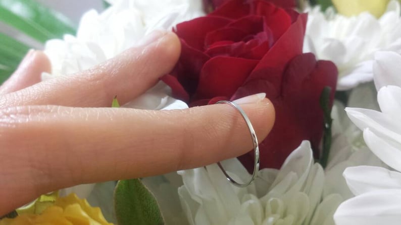 Super THIN /&STRONG Slim Platinum wedding band spacer ring petite narrow skinny low profile Engraved Small ring size 1 2 3 F G H available