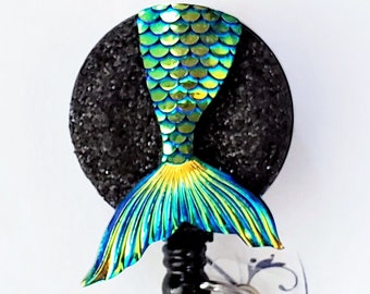 Lanyard Badge Reel Staff ID Littmann Stethoscope Tag Mermaid Tail Badge Reel Veterinarian Retractable ID Badge Stethoscope ID Nurse