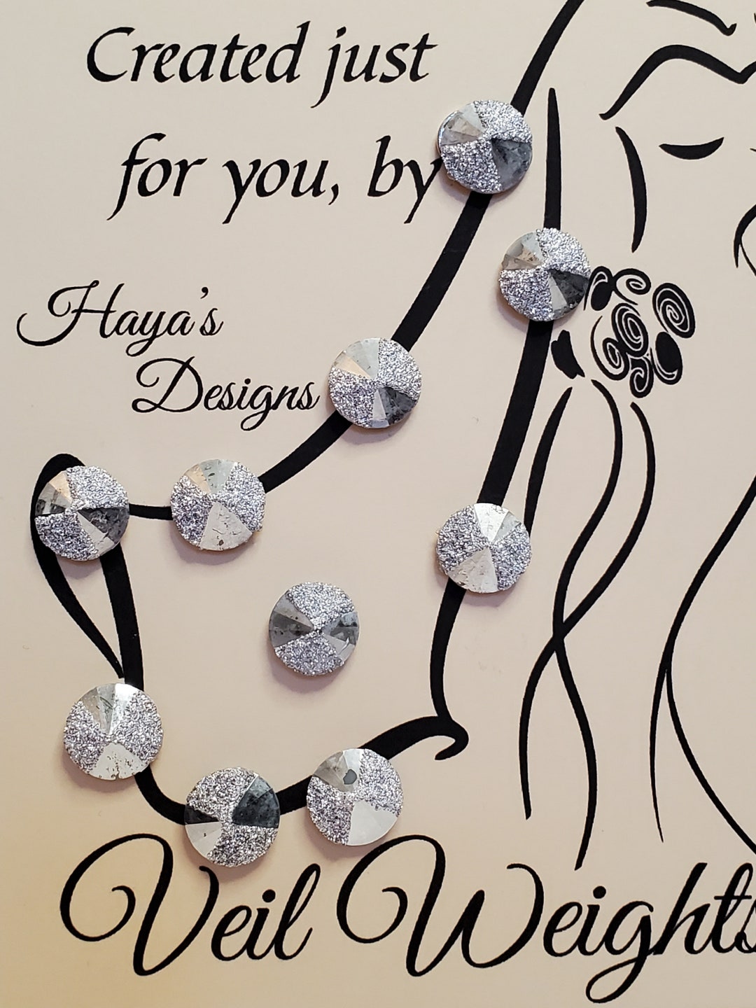 Veil Weights Silver Bridal Veil Weights Elegant Wedding Etsy UK