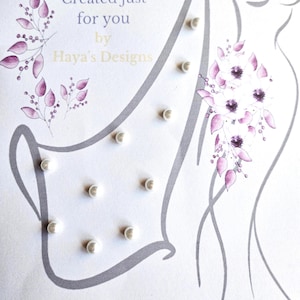 Pearl Magnetic Veil Weights: Bridal Veil Control, White or Ivory