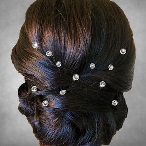 Swarovski Crystal Hair Swirls, Hair Spins, Hair Coils, Bruiloft, Bruid, Cheer, Prom, Dans 6ct Xirius Clear Crystal, Quinceanera afbeelding 1