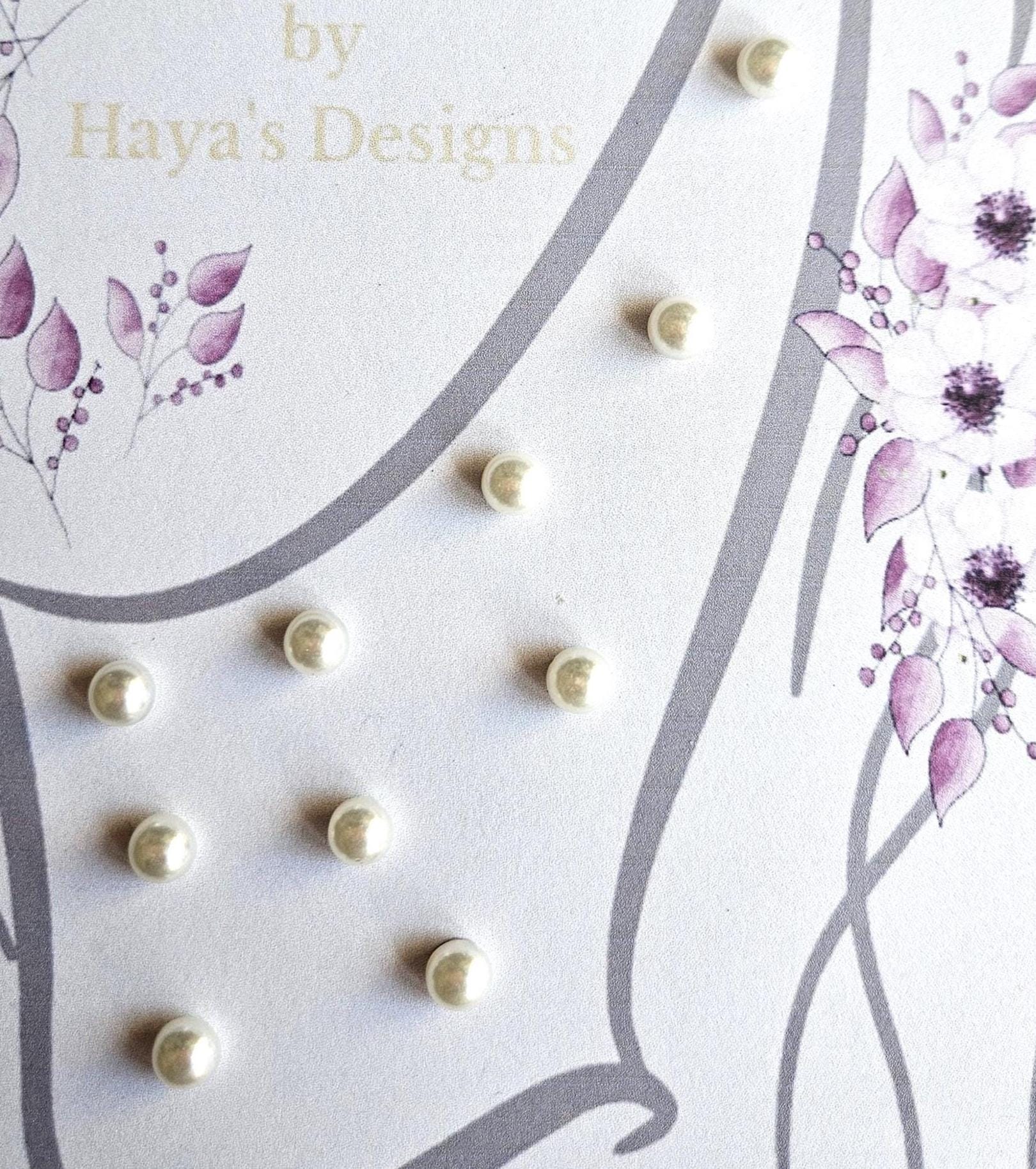 Pearl Magnetic Veil Weights: Wedding Veil Control, White or  display picture 2