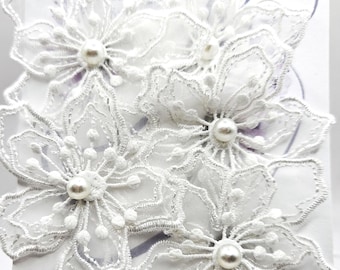 Lace Floral Veil Weights, Veil Control, Outdoors, Veil Holder, Photoshoot, White