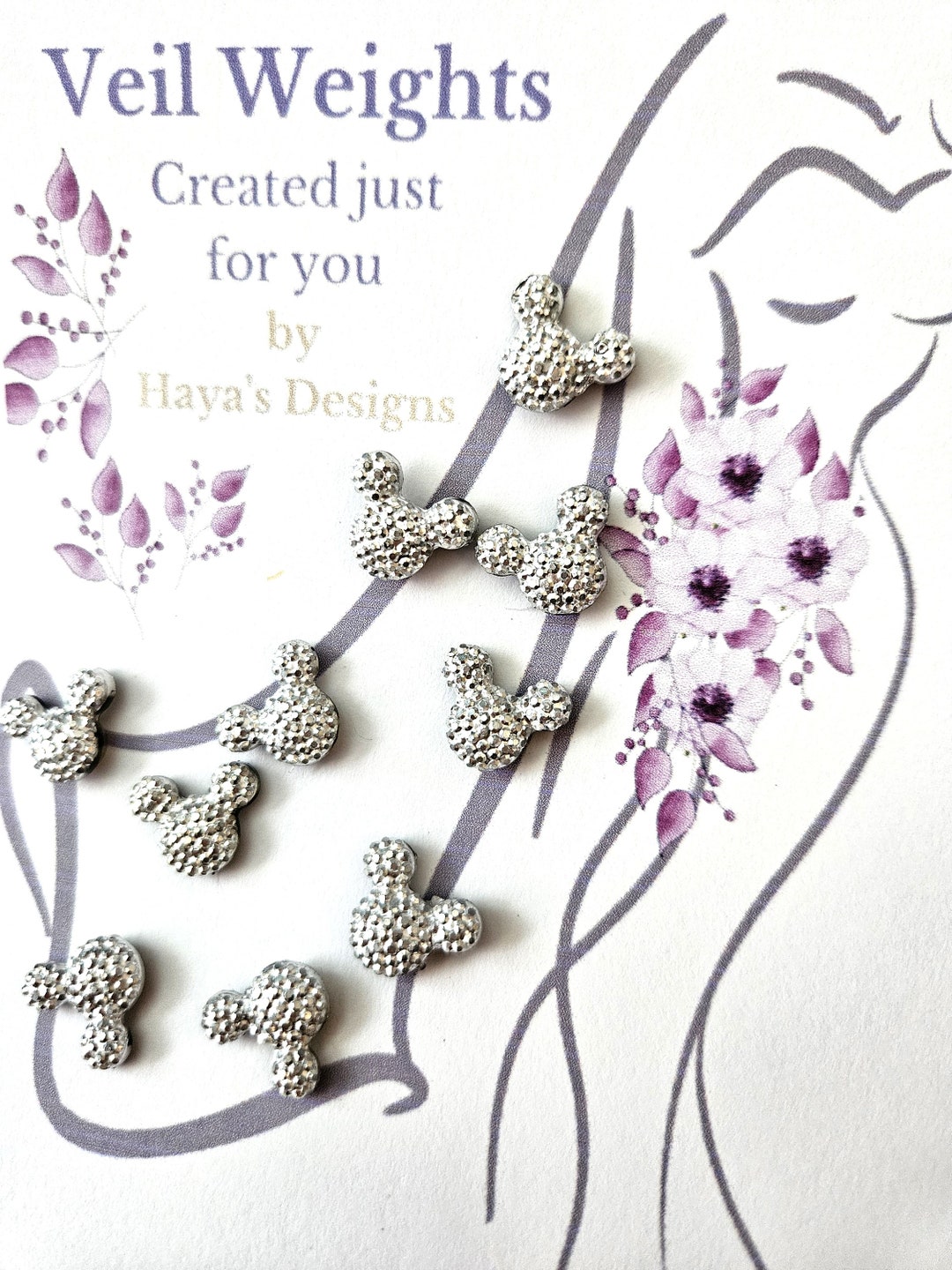 Veil Weights Silver Veil Weight Bridal Elegant Wedding Etsy