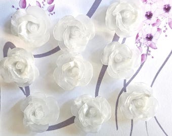 Veil Weights, Cream White Floral Rose Veil Weights, Magnetic Weights, Bridal Veil Control, Destination Wedding